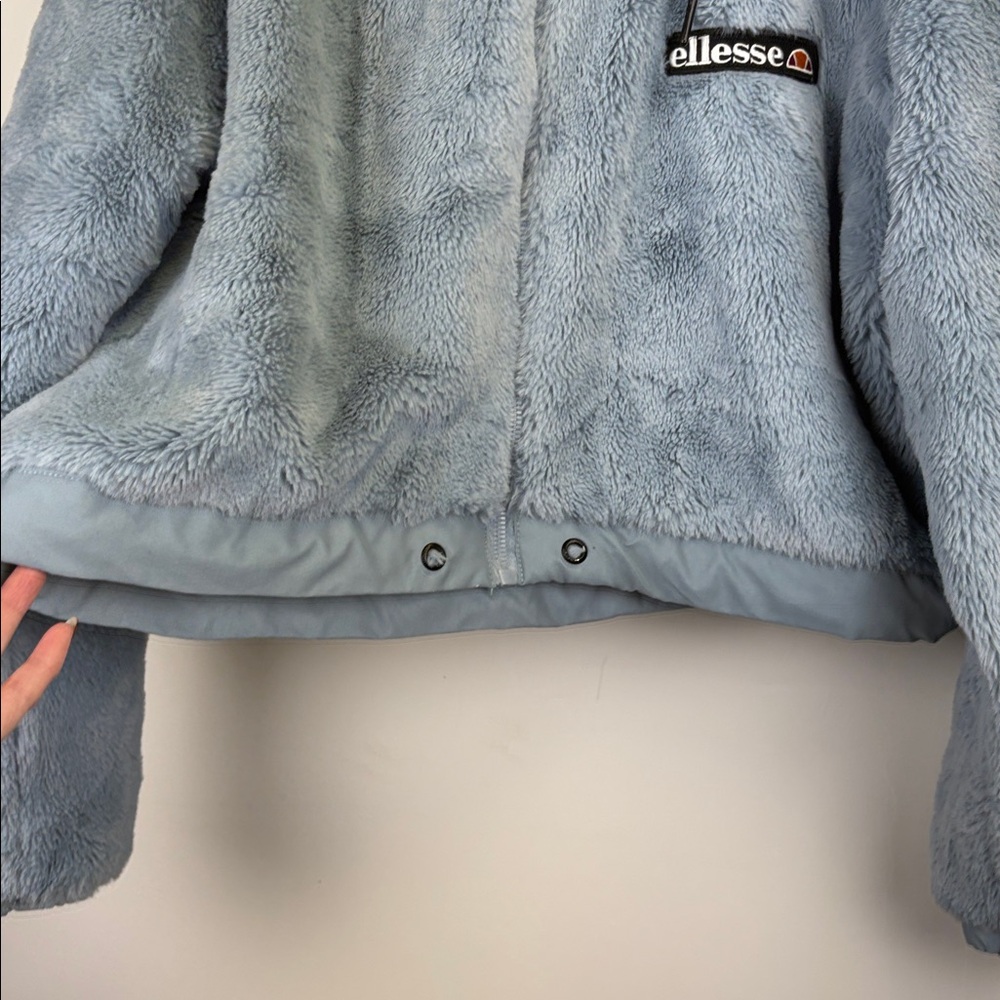 Ellesse Sky Blue Faux Fur Cozy Hoodie - Picture 6 of 10